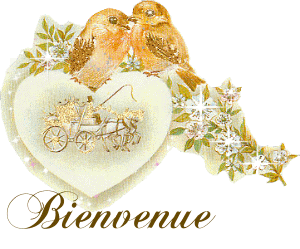 Gif animé bienvenue coeur oiseaux